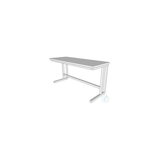Laboratory bench C-foot L1200/T750 melamine