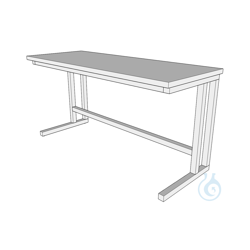 Laboratory standing table C-foot L1200/T750 Composite...