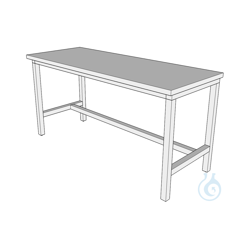 Laboratory standing table A-foot L1500/T750 PP