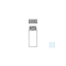 neoLab® Threaded vial w. lid, soda lime glass, 55 x 20 mm, 10 ml, DIN 18
