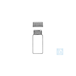 neoLab® Threaded vial w. lid, soda lime glass, 90 x...