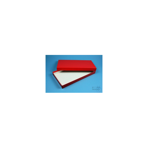 BRAVO Box 25 long2 / 1x1 without compartments, red, height 25 mm, cardboard box
