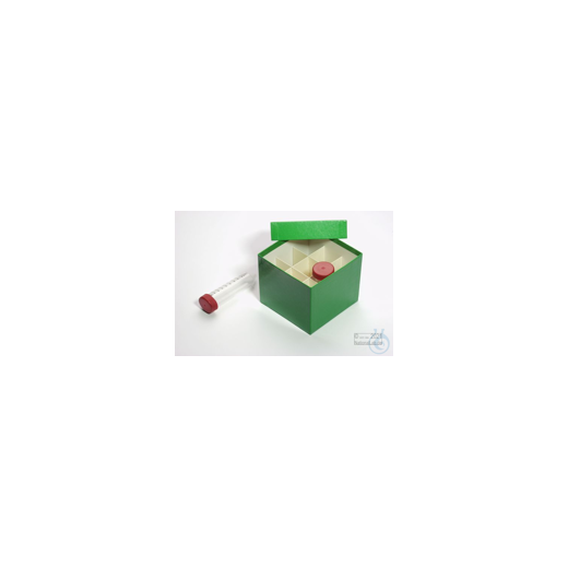 CellBox Mini / 3x3 compartments, green, height 128 mm, special cardboard box.