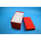 CellBox Mini lang / 3x6 Fächer, rot, Höhe 128 mm, Karton spezial.