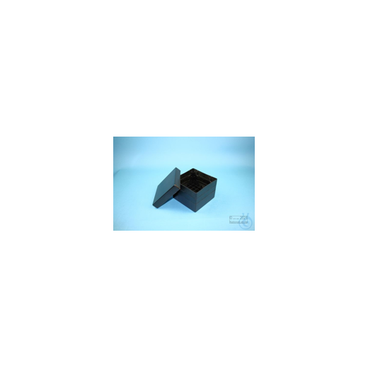 EPPi® Box 105 / 7x7 Fächer, black/black, Höhe 105 mm fix, ohne Codierung, PP.