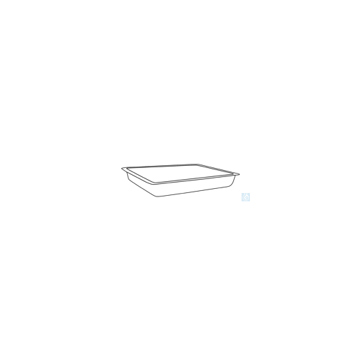 ecoLab Rectangular stainless steel bowl, 1 l, 24 x 16 x 5 cm