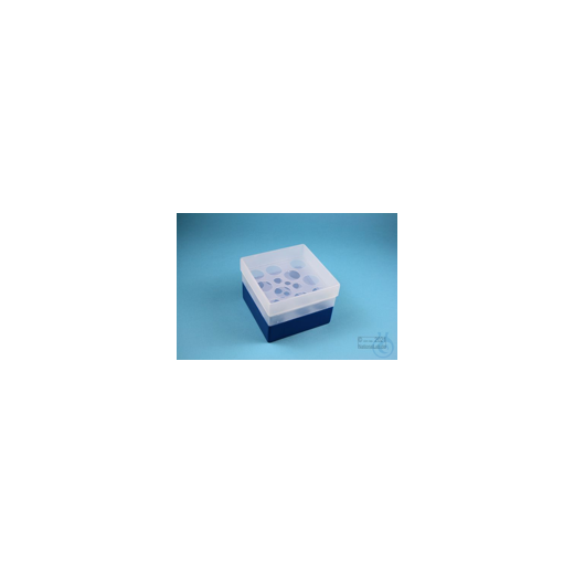 EPPi® Box 96 / 10 holes, blue, height 96-106 mm variable, without coding, PP.