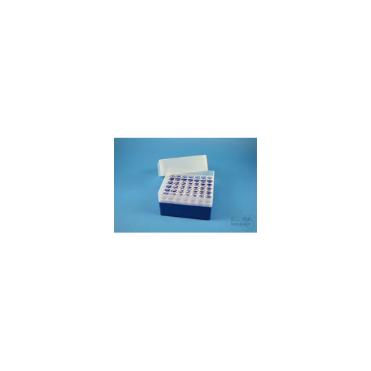 EPPi® Box 102 / 7x7 holes, blue, height 102 mm fixed, alpha-num. coding, PP. coding, PP.