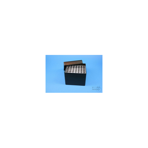 EPPi® Box 105 / 7x7 holes, black/black, height 105 mm fix, alpha-num. coding,