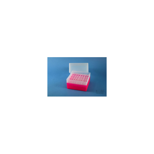 EPPi® Box 122 / 8x8 Löcher, neon-rot/pink, Höhe 122 mm fix, alpha-nu