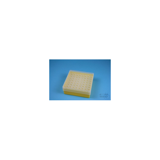 EPPi® Box 50 / 8x8 holes, yellow, height 52 mm fixed, alpha-num. Coding, PP.