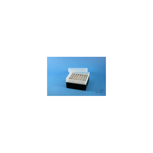 EPPi® Box 70 / 8x8 holes, black, height 70-80 mm variable, alpha-num.