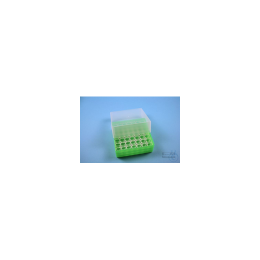 EPPi® Box 75 / 7x7 holes, neon-green, height 75 mm fixed, alpha-num. coding, PP Coding, PP