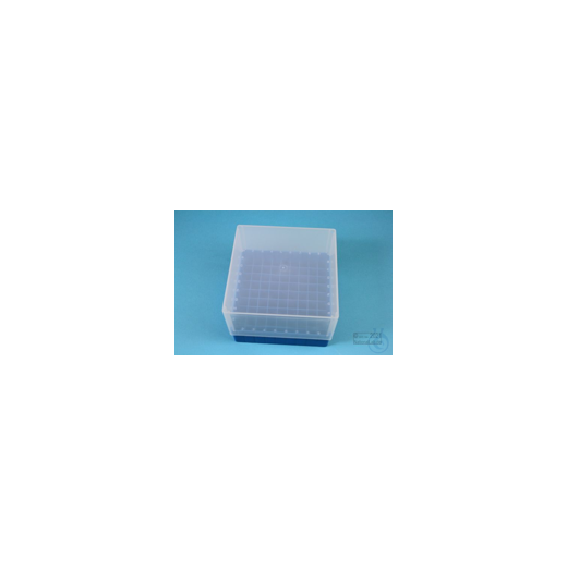 EPPi® Box 95 / 9x9 compartments, blue, height 95 mm fixed, alpha-num. Coding, PP.