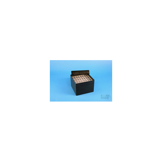 EPPi® Box 96 / 8x8 Löcher, black/black, Höhe 96-106 mm variabel, alpha-num.