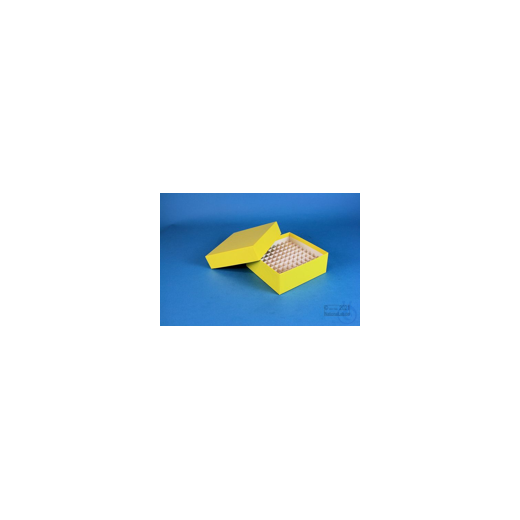 MIKE Box 50 / 10x10 compartments, yellow, height 50 mm, cardboard special.