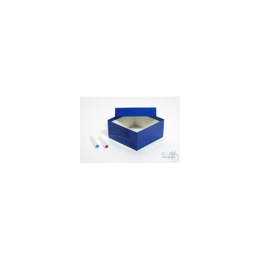 MIKE Box 75 / 1x1 without compartments, blue, height 75 mm, cardboard standard.