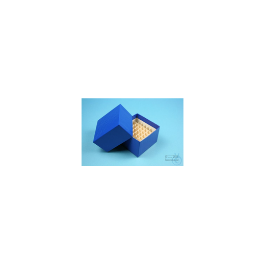 NANU Box 50 / 5x5 Fächer, blau, Höhe 50 mm, Karton standard.