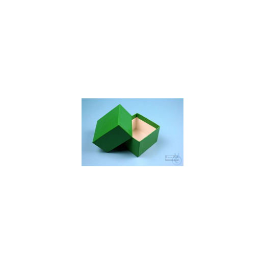 NANU Box 50 / 1x1 without compartments, green, height 50 mm, cardboard standard.