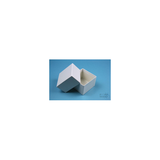 NANU Box 50 / 1x1 without compartments, white, height 50 mm, cardboard box special.