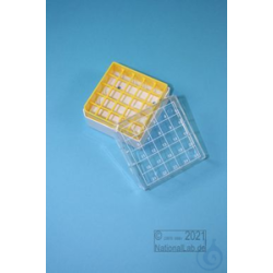 Kryo Box 25 / 5x5 compartments, yellow, height 52 mm...