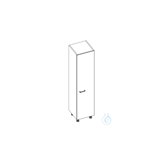 labtable laboratory cabinet 1 door, WxHxD: 450 mm x 1960 mm x 450 mm