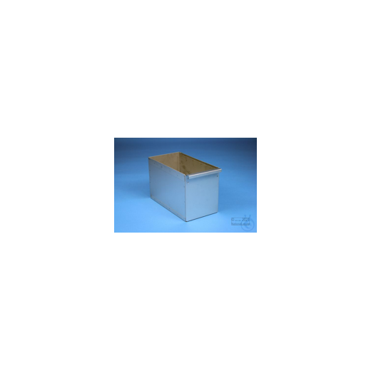 EPPi® cupboard drawer, single width, 1T/1H, stainless steel, open top, grip edge