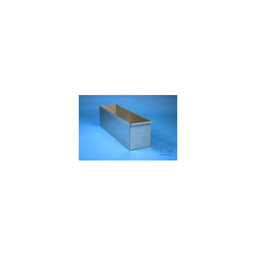 EPPi® enclosure box, single width, 1T/1H, stainless steel, open top, grip edge