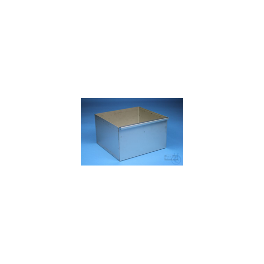 EPPi® Schrankkasten, doppelte Breite, 1T/1H, Edelstahl, oben offen, Griffkante