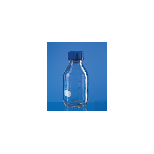 Laborflasche, Boro 3.3, mit Teilung 2000 ml GL 45 Schraubk., Ausgießring PP