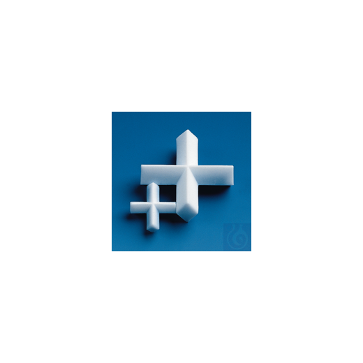 Magnetic stir bar, PTFE D. 10 mm, H. 5 mm, cross shape