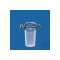 Conical ground glass stopper, borosilicate glass NS 14/23 solid with octagonal grip disc