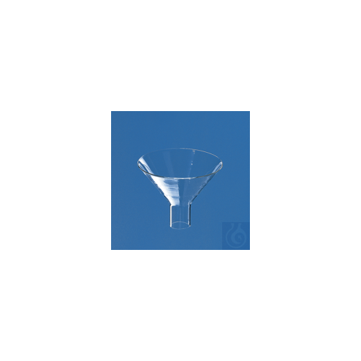 Powder funnel, Boro 3.3 ob. A.-D. 80 mm, bott. A.-D. 22 mm