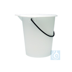 Bucket, LDPE, with spout, 10l