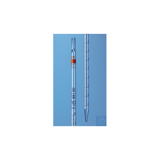 Graduated pipette BB Kl.AS Type 2 Nominal vol. top 2 ml:0.01 ml, complete drainage