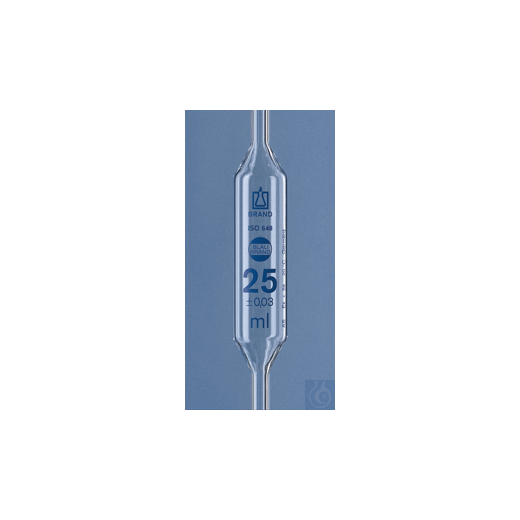 Bulb pipette, BLAUBRAND, cl. AS, DE-M 1 ml, 1 mark, AR glass