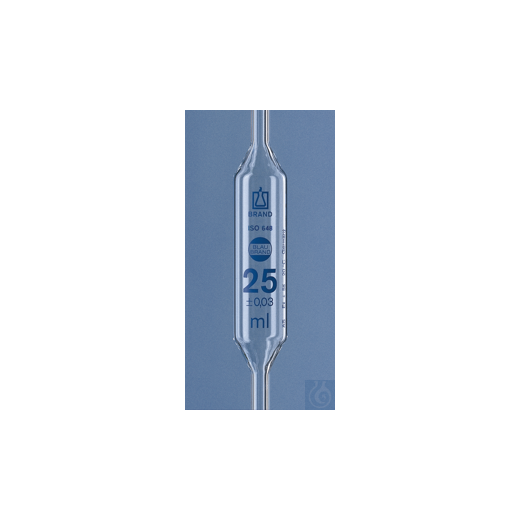 Bulb pipette, BLAUBRAND, cl. AS, DE-M 8 ml, 1 mark, AR glass