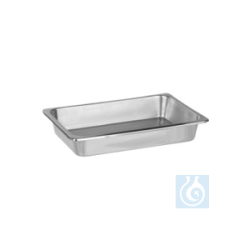 Steam tray stainless steel with rim, 290x190x55mm