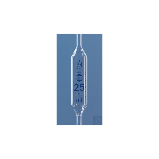 Bulb pipette BLAUBRAND cl. AS USP DE-M 9 ml, 1 mark, AR glass