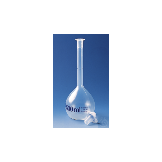 Messkolben, PMP, Klasse B 500 ml, NS 19/26, PP-Stopfen