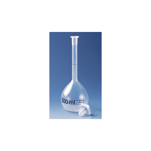Volumetric flasks, PMP, cl. A, transparent 25 ml, NS 10/19, PP stopper