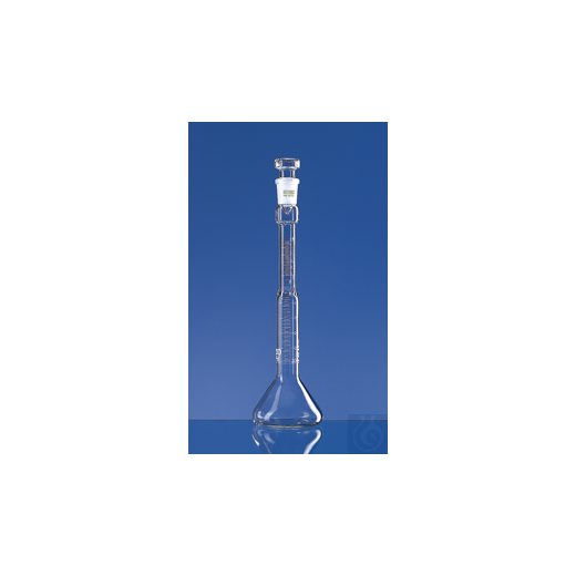 Volumetric flask for oil content determination, SB 100 ml Boro 3.3, w. glass stopper NS 19/26