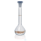 Volumetric flask, BLAUBRAND-ETERNA, Cl.A, DE-M 100 ml, Boro 3.3 NS 14/23, PP stopper