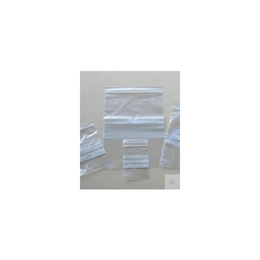 Plastic pressure seal bag, size 100 x 150 mm + 3 labels
