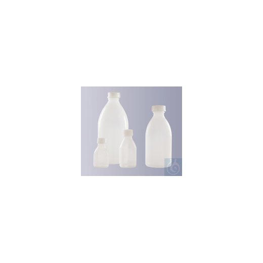 Narrow neck bottle, LDPE, round, natural, without closure, GL 25, 250 ml