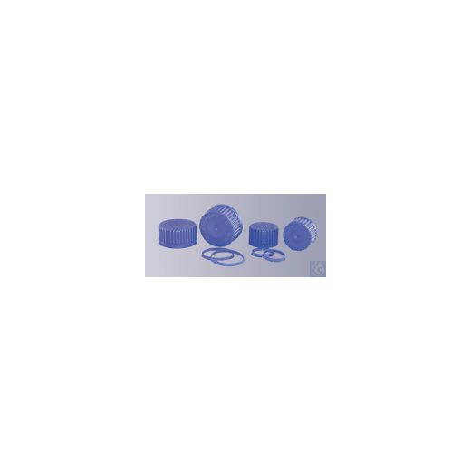 Screw cap with lip seal, blue, GL 45, PP