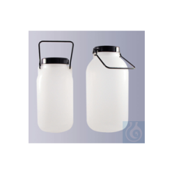 Weithals-Flasche, LDPE, rund, Natur, m. Schraubkappe und...