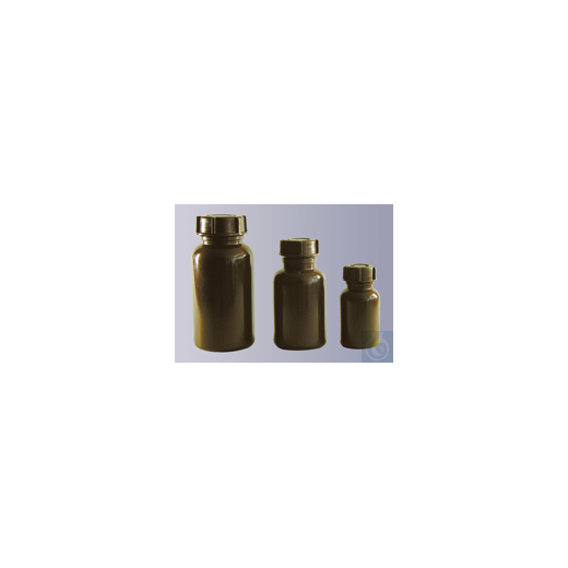 Weithals-Flasche, LDPE, rund, braun, ohne Verschluss, GL 50, 500 ml