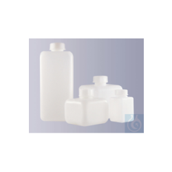 Narrow neck bottle, HDPE, square, natural, without...