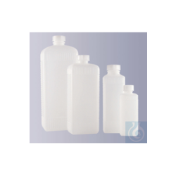 Narrow neck bottle HDPE, square, fluted, natural, without...